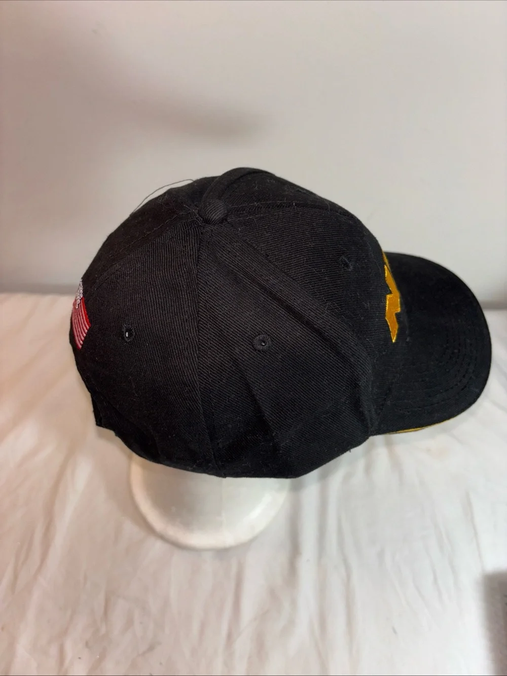 NRA Black Baseball Cap with Yellow Embroidery